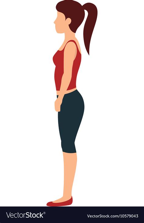 Skinny Female Body Royalty Free Vector Image Vectorstock