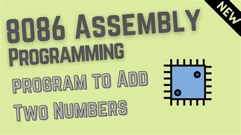 Assembly Level Program To Add Two Numbers 8086 8085 Youtube