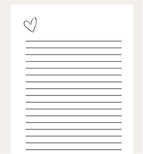 Printable Love Letter Template