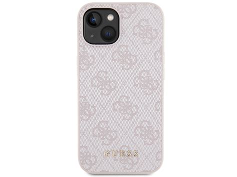 Guess 4G Monogram Case Roze IPhone 15 Plus Hoesje