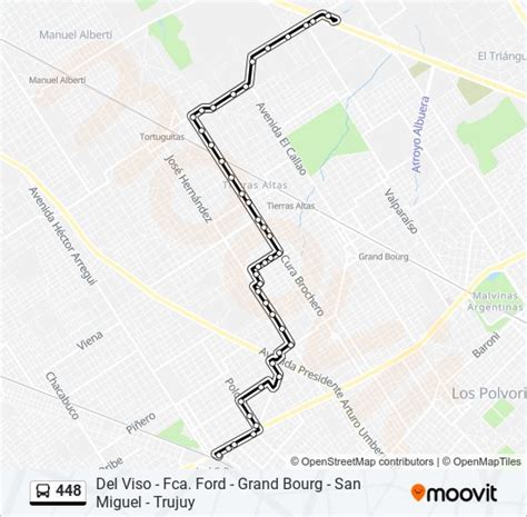 Ruta 448 horarios paradas y mapas R2 Est José C Paz Fonavi