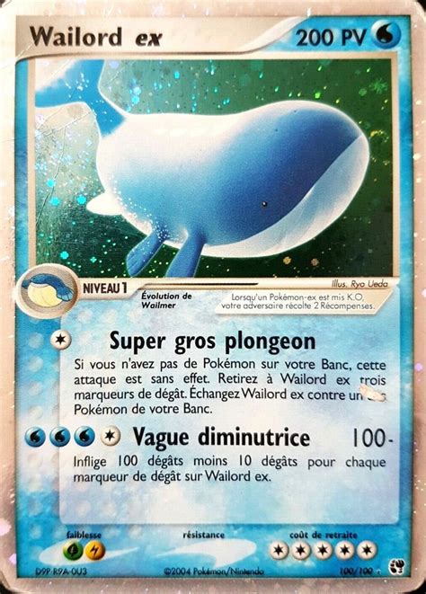 Wailord Ex Ex Temp Te De Sable Pok P Dia