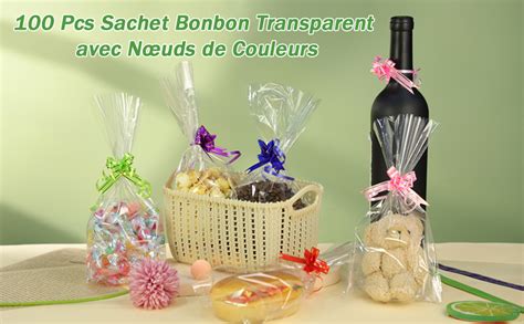 100 Pcs Sachet Bonbon Transparent 15 X 25cm Sachets Bonbons