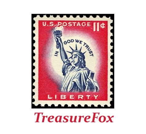 Pack Of 10 11c Cent Statue Of Liberty Stamp Issued 1956 Etsy