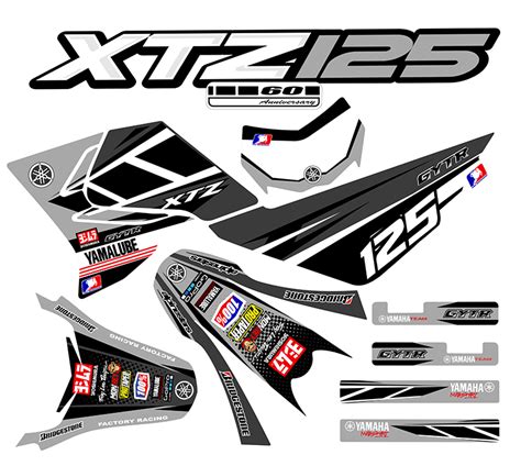 XTZ 125 PERSONALIZADA TIPO MOTOCROSS 60TH GRIS OSCURO CLARO Calcas Monkey