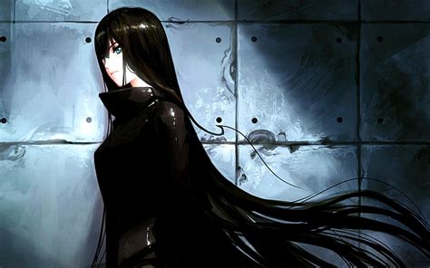 Anime Girl Long Hair Black Wallpapers Wallpaper Cave