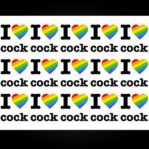 I Love Cock Pride Sticker Pack Rude Stickers Slightly Disturbed