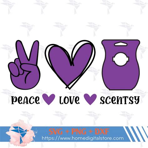 Peace Love Scentsy Svg Png Dxf