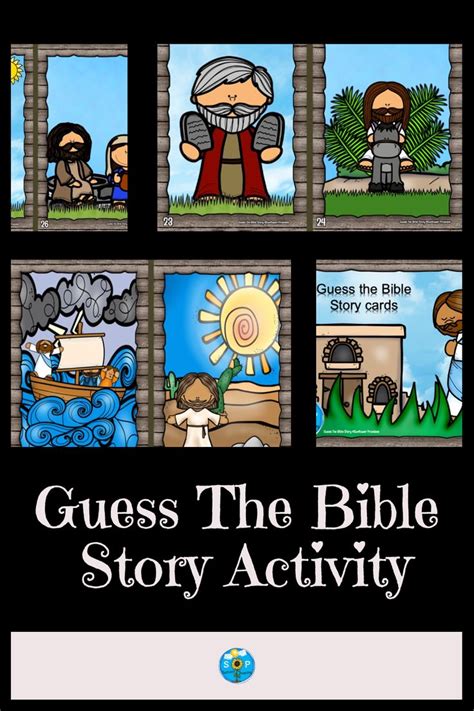 The Book Guess The Bible Story Activity With Pictures Of Jesus And