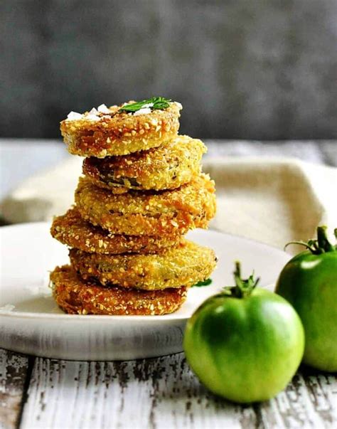 Easy Fried Green Tomatoes Recipe Pinch And Swirl