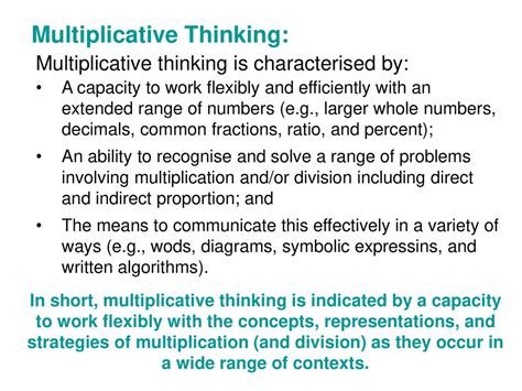 Multiplicative Thinking Ppt Download