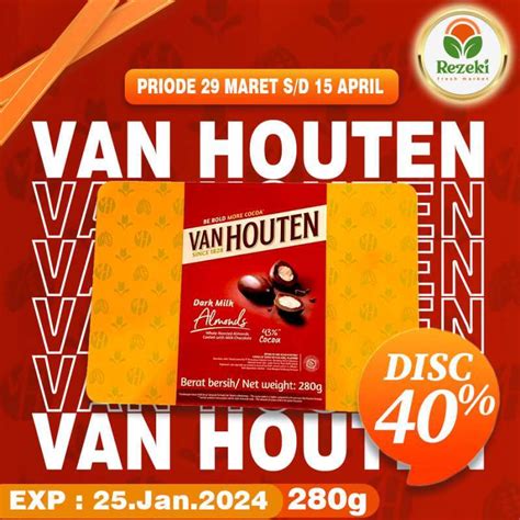 Promo Van Houten Dark Milk Almond Chocolate Dragees Gr Diskon