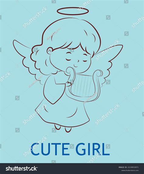 Vector Illustration Cute Dreaming Bunny Girl Stock Vector (Royalty Free) 2219932871 | Shutterstock