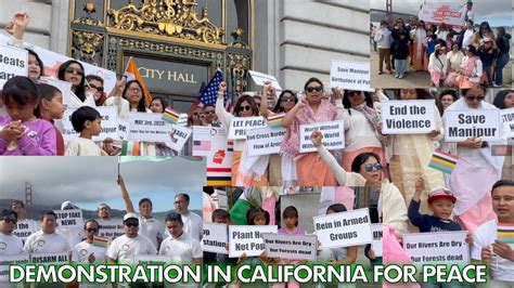 Peaceful Demonstration And Rally By Bayarea Meiteis In California Long