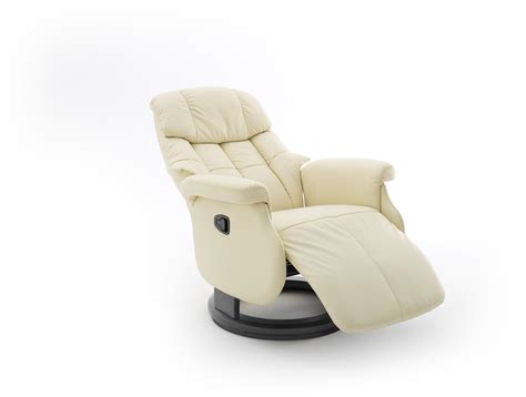 Fauteuil relax CALGARY COMFORT ton crème ton noir 457839 2