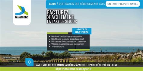 Taxe De S Jour Office De Tourisme Du Cotentin