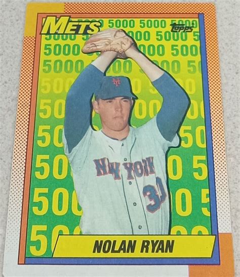 Etsy Nolan Ryan Strikeout Baseball Card Nolan Ryan