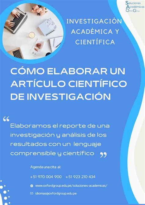 C Mo Elaborar Un Art Culo Cient Fico De Investigaci N Oxford Group