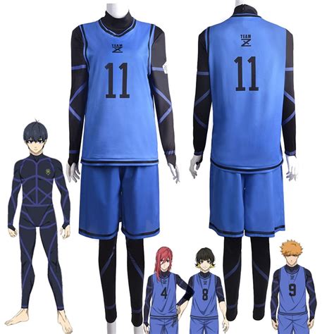 BLUELOCK Chigiri Hyoma Isagi Yoichi Anime Clothes Blue Sport Cosplay