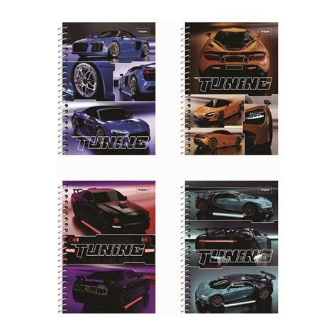 Caderno Pequeno X Cm Folhas Capa Dura Espiral Tuning Troppo