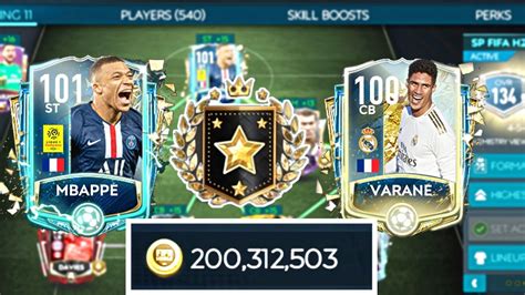 HUGE FIFA MOBILE TEAM UPGRADE H2H TEAM UPGRADE 200M COINS H2H