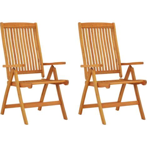 Chaises De Jardin Pliables 2 Pcs Bois D Eucalyptus Massif The Living