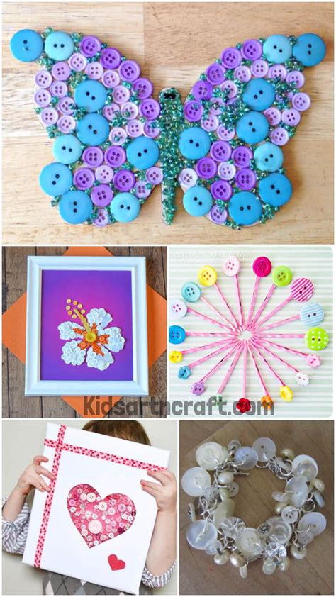 Easy Button Craft Ideas for Kids of All Ages - Kids Art & Craft