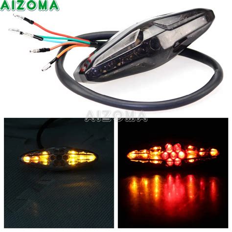 Luz trasera LED integrada para motocicleta indicador de señal de giro