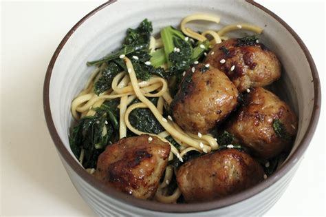 Teriyaki Meatballs With Udon Noodles Modern Notebook