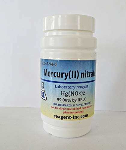 Mercury Ii Nitrate Powder 9988 Analytical Reagent Acs 25 G