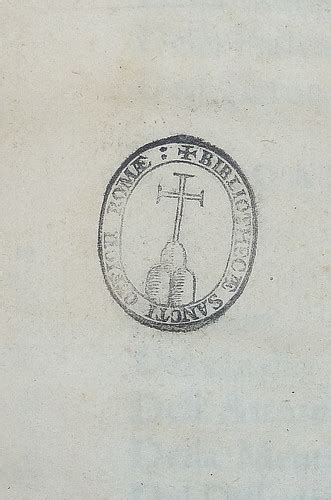 Stamp Of The Bibliothecae Sancti Officii Romae Library Flickr