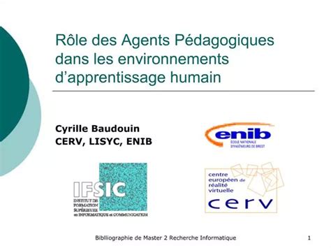 Ppt R Le Des Agents P Dagogiques Dans Les Environnements D