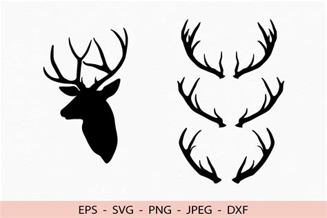 Deer Antlers Silhouette Png