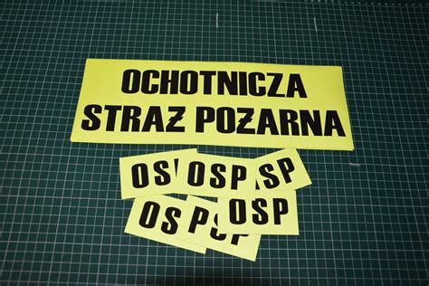 Komplet odblaskowych napisów OSP na ubranie specjalne Sklep Strażacki