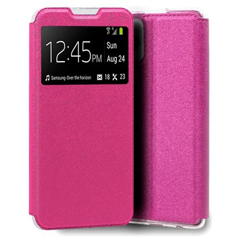 Capa Iphone Flip Alta Qualidade Rosa Apoio E Janela Capas De