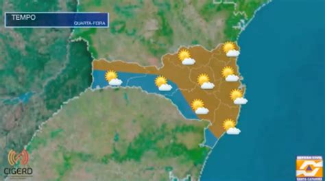 Previs O Do Tempo Para Santa Catarina Quarta Feira De Dezembro De