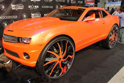 Car Show Custom First Camaro 34 Inch Wheels Big Rims Custom Wheels