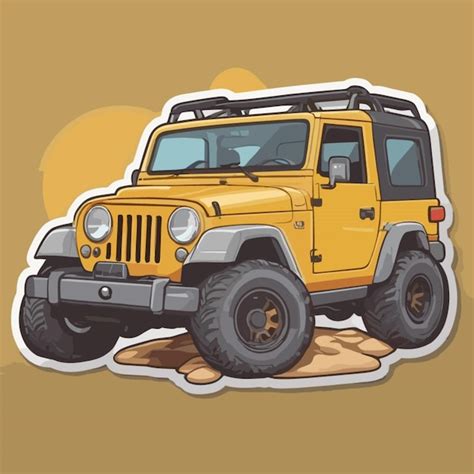 Premium Vector Jeep Cartoon Vector