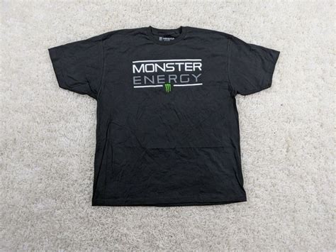 Monster Energy T Shirt Men Xl Xxl Black Green Motocross Bmx Skater