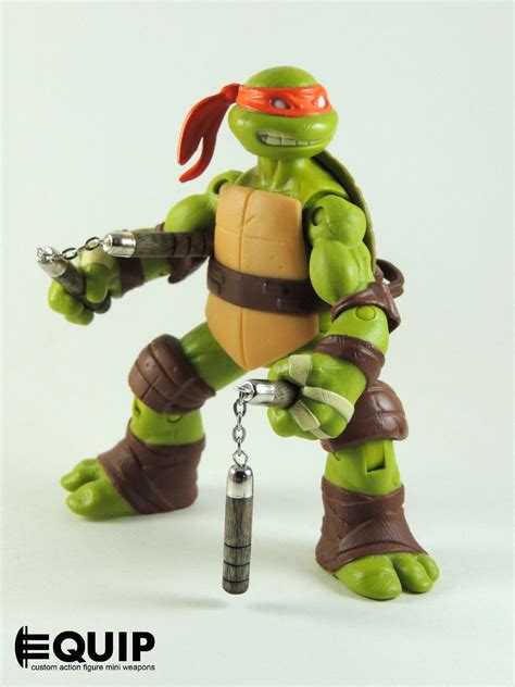 TMNT Custom crafted mini nunchucks Ninja Turtles Michelangelo 1 – Fwoosh