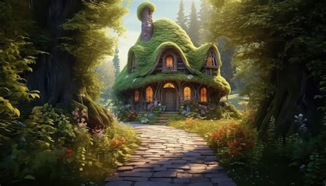 Premium Photo Magic House In The Forest In Summer Safe Nature Day Concept