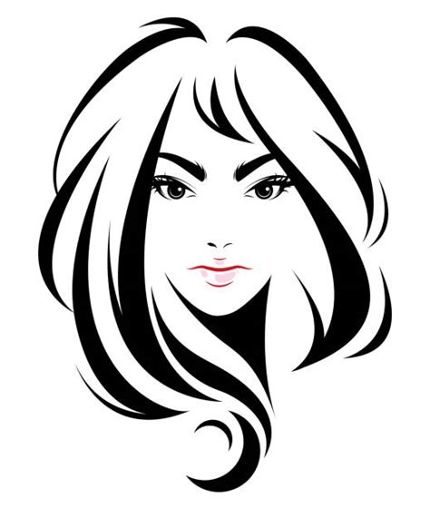 290 Girl Long Black Hair Stock Illustrations Royalty Free Vector