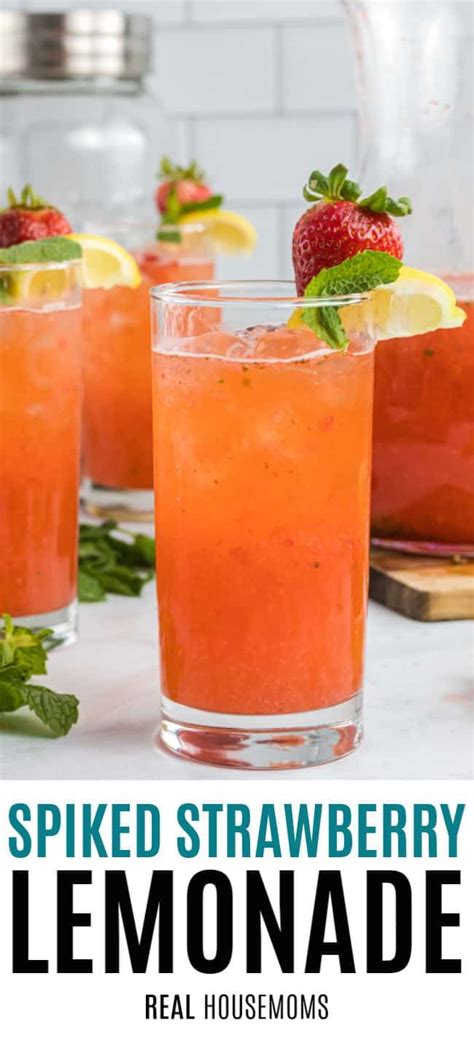 Spiked Strawberry Lemonade Cocktail Real Housemoms Sweet Refreshing