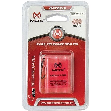 Bateria Telefone Sem Fio Ni Cd 3 6v 600mah 3aaa Mo U135 Mox R 14 99