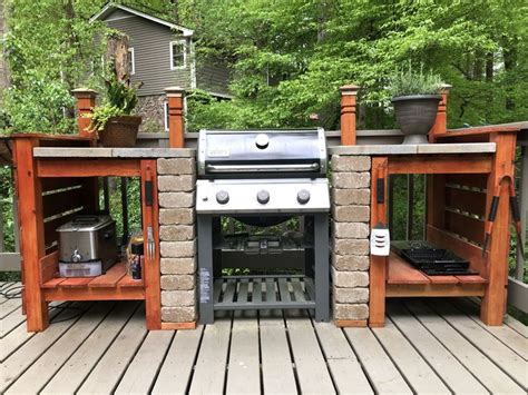 Diy Outdoor Kitchen Built In Grill Station Camellia Lilly