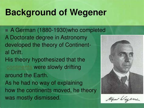 PPT Wegeners Theory Of Continental Drift PowerPoint Presentation