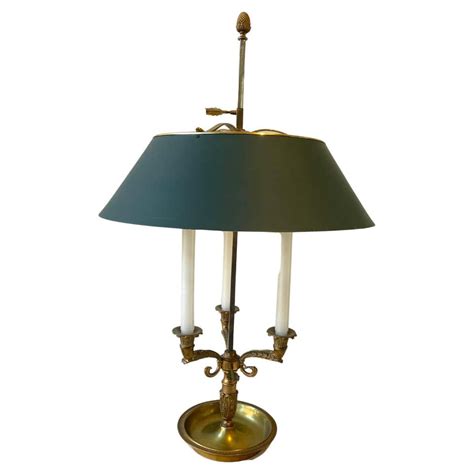 Chapman Bouillotte Brass Double Swan Table Lamp Tole Shade At 1stdibs Chapman Bouillotte Lamp