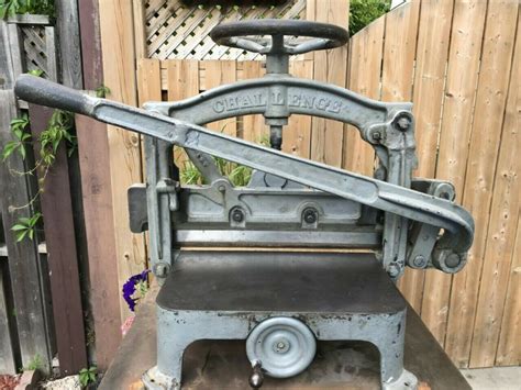 Antique Challenge Guillotine Hand Operated Paper Guillotine Cutter