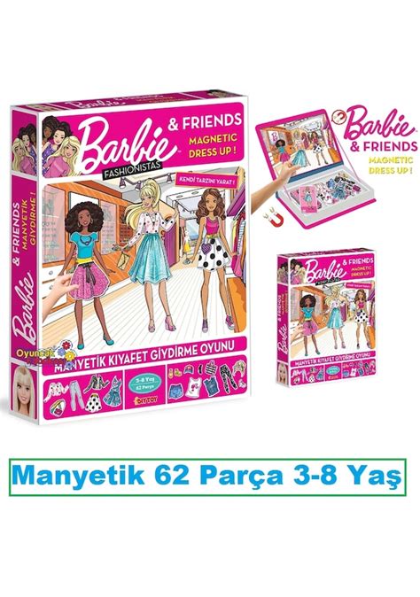 Barbie Fashionistas Manyetik Kıyafet Giydirme Oyunu 62 Parça 3 8 Yaş