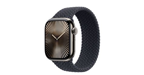 Buy Apple Watch Series 10 Gps Cellular 42 Mm Natural Titanium Case With Midnight Braided Solo